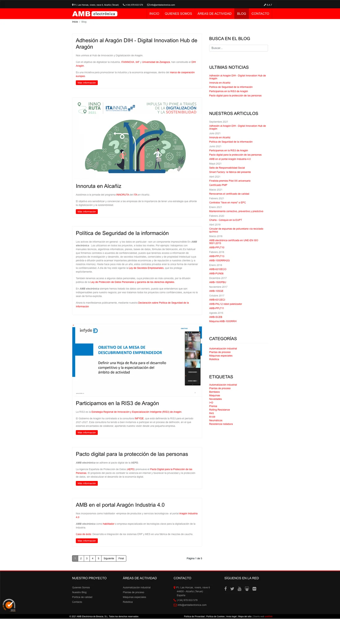 página web corporativa Teruel