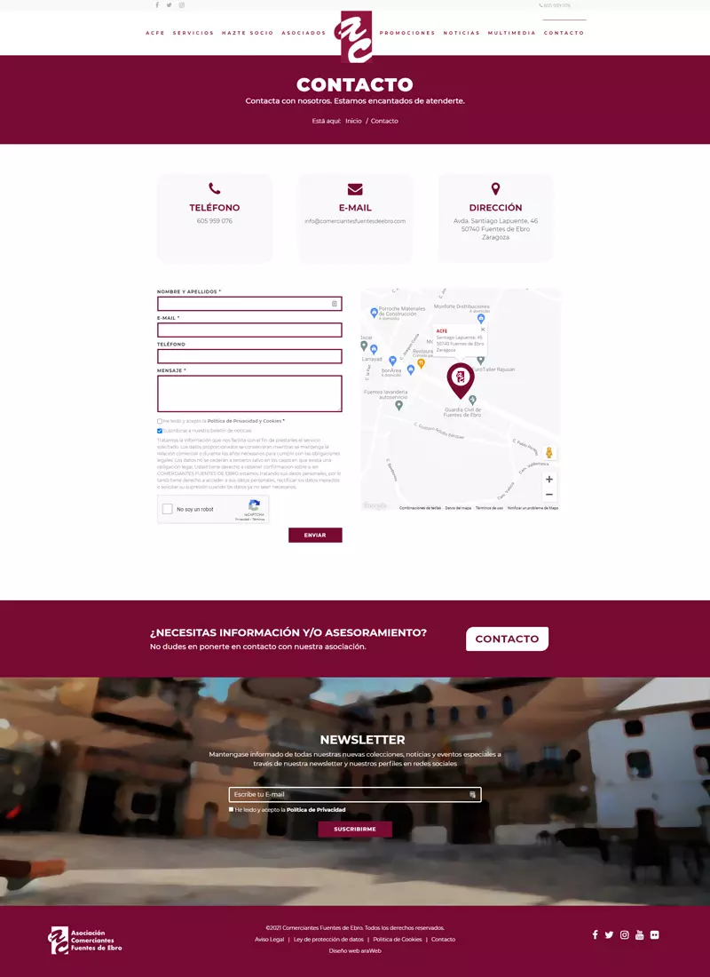 página web corporativa Teruel