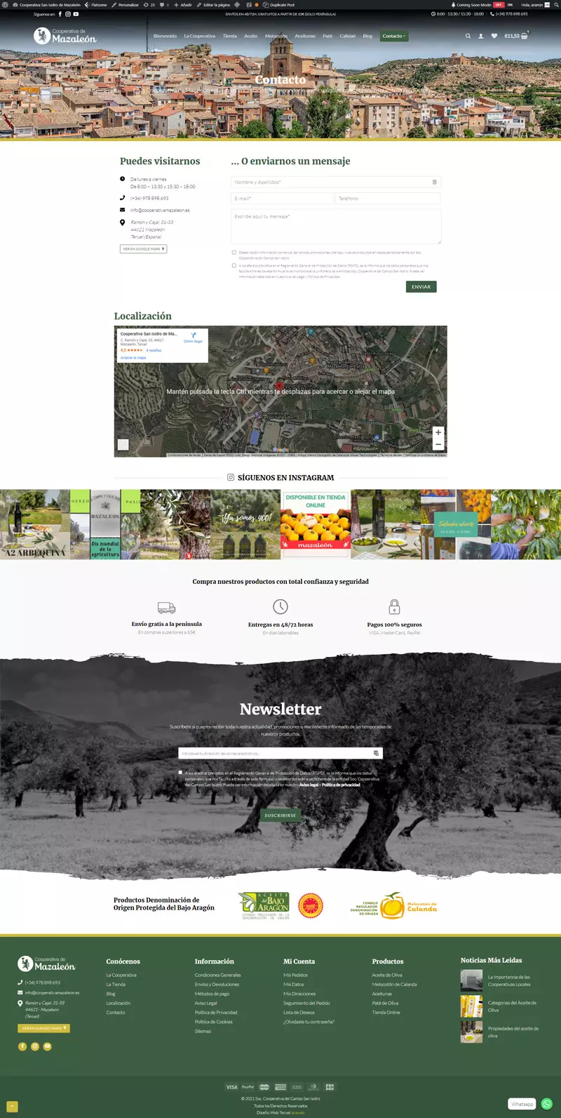 página web corporativa Teruel