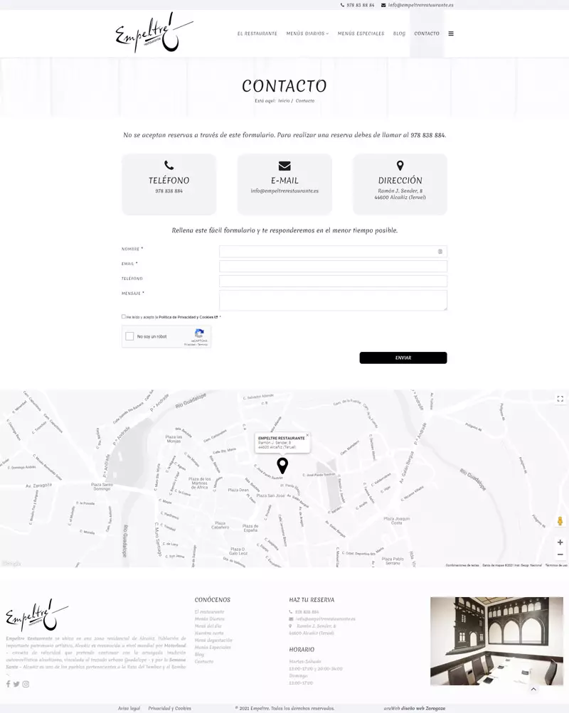 página web corporativa Teruel