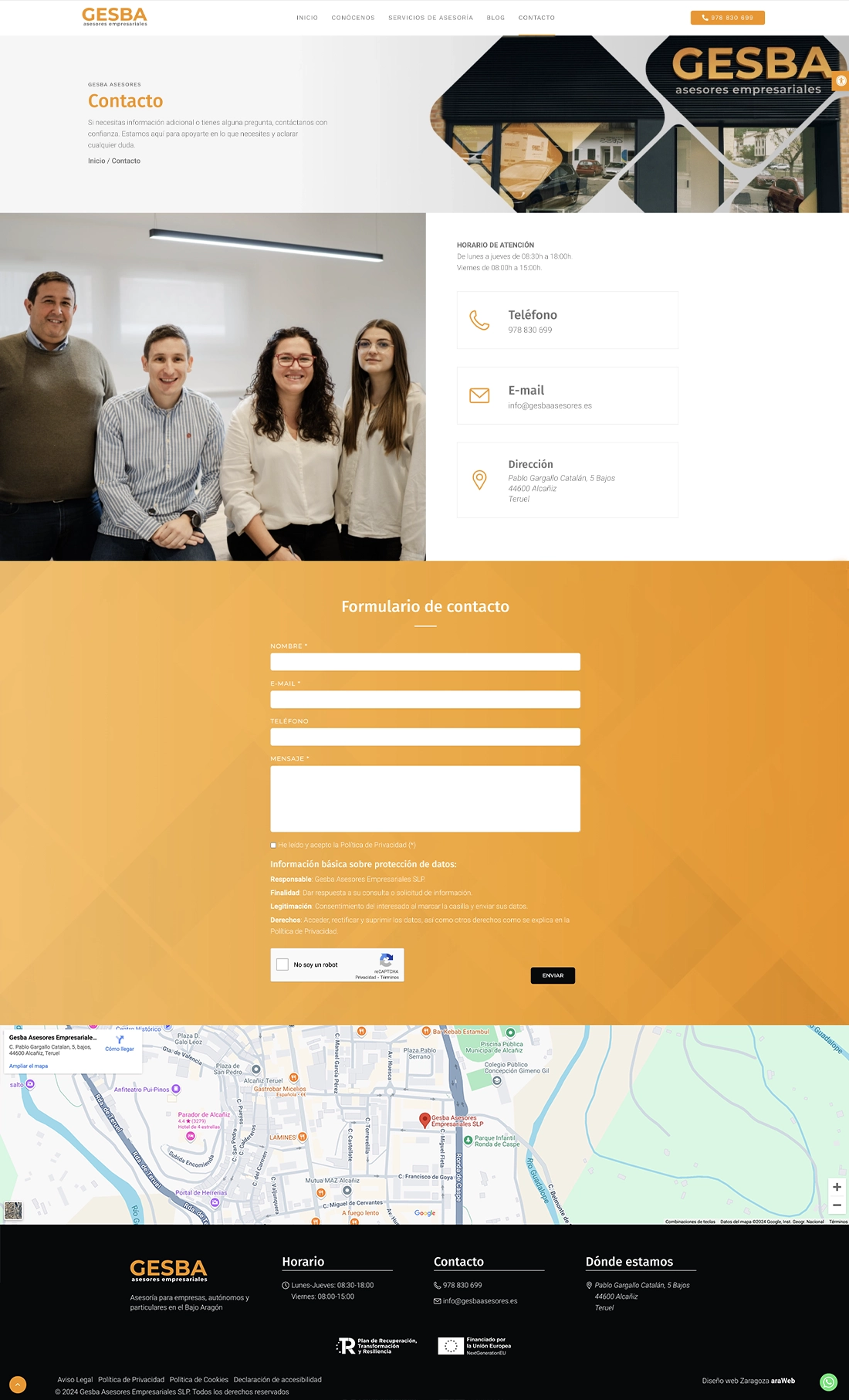 página web corporativa Teruel