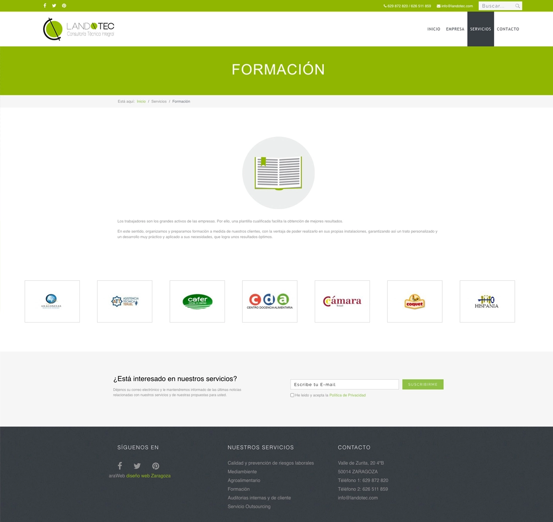 página web corporativa Teruel