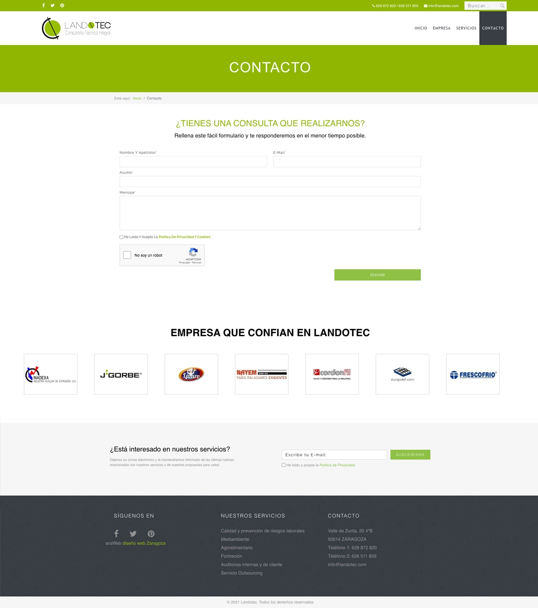 diseño web empresa Teruel