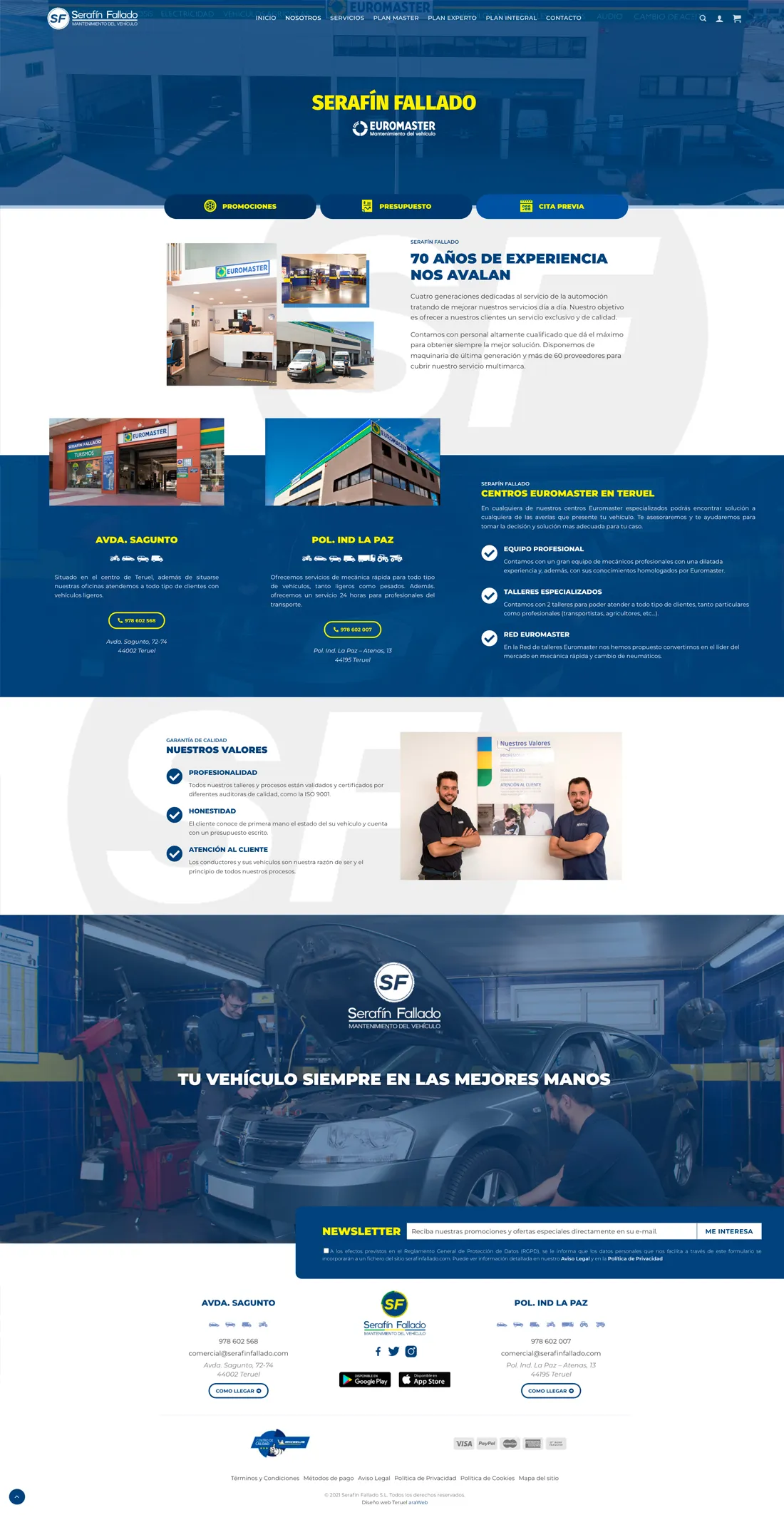 página web corporativa Teruel